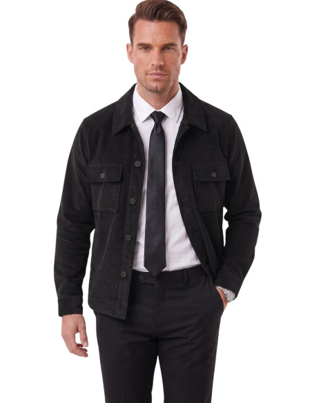 DeepSEA Erkek Slim Fit Fitilli Kadife Ceket – %100 Pamuk Düğmeli Cepli Astarsız 2701104