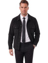 DeepSEA Erkek Slim Fit Tüylenmeyen Kırışmayan Süet Ceket – Astarlı Gömlek Yaka 2704503