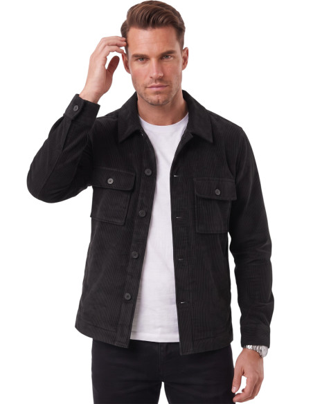 DeepSEA Erkek Slim Fit Fitilli Kadife Ceket – %100 Pamuk Düğmeli Cepli Astarsız 2701104