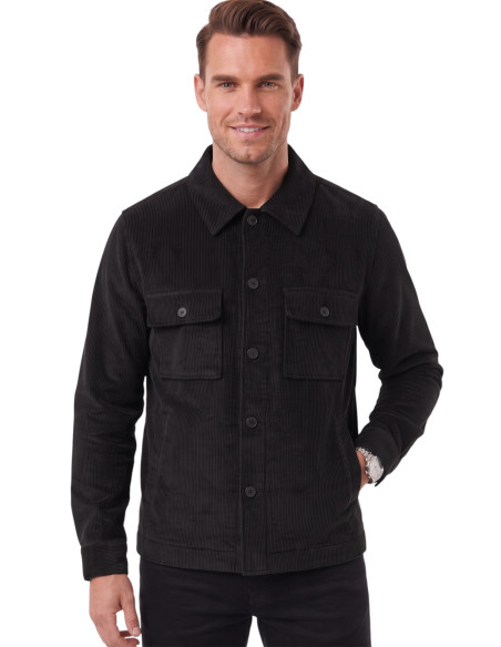 DeepSEA Erkek Slim Fit Fitilli Kadife Ceket – %100 Pamuk Düğmeli Cepli Astarsız 2701104