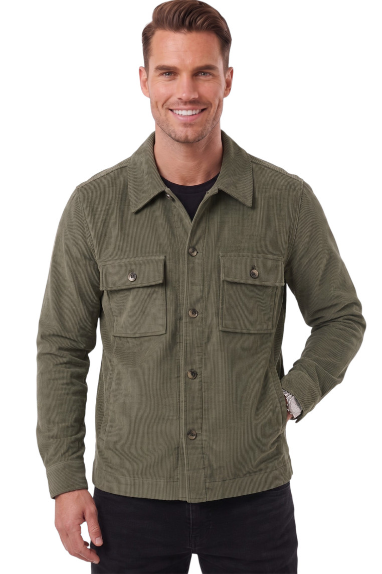 DeepSEA Erkek Slim Fit Fitilli Kadife Ceket – %100 Pamuk Düğmeli Cepli Astarsız 2701104