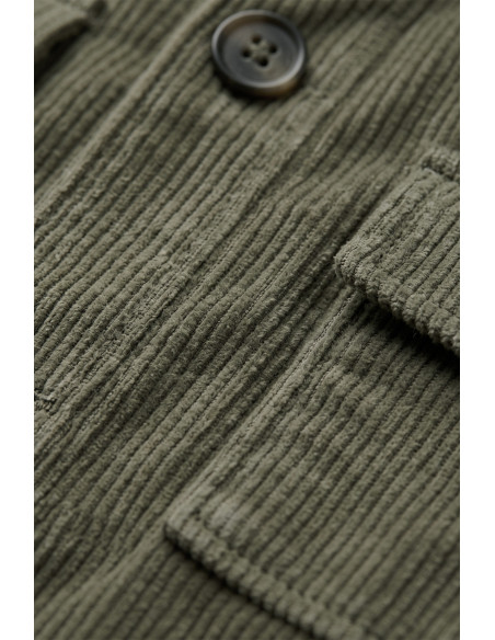 DeepSEA Erkek Slim Fit Fitilli Kadife Ceket – %100 Pamuk Düğmeli Cepli Astarsız 2701104