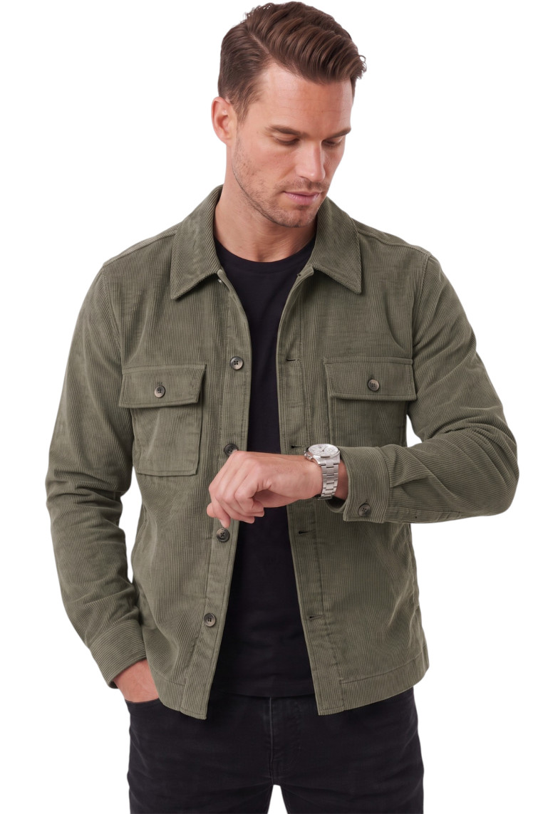 DeepSEA Erkek Slim Fit Fitilli Kadife Ceket – %100 Pamuk Düğmeli Cepli Astarsız 2701104