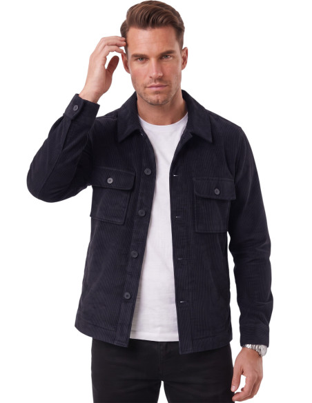 DeepSEA Erkek Slim Fit Fitilli Kadife Ceket – %100 Pamuk Düğmeli Cepli Astarsız 2701104