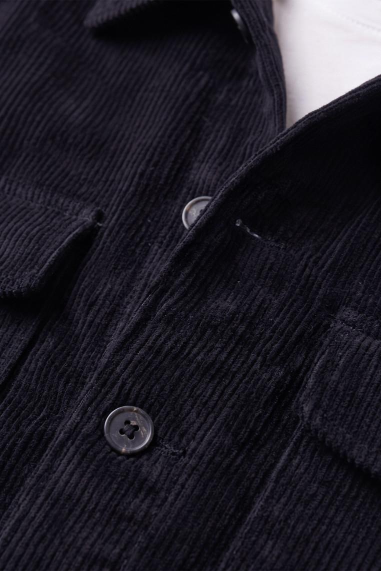 DeepSEA Erkek Slim Fit Fitilli Kadife Ceket – %100 Pamuk Düğmeli Cepli Astarsız 2701104