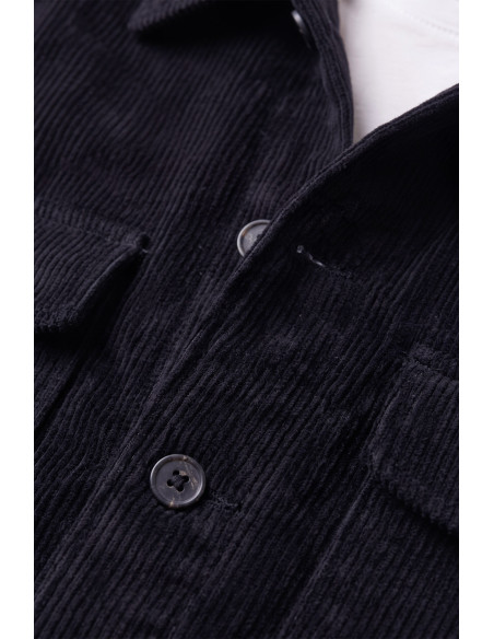DeepSEA Erkek Slim Fit Fitilli Kadife Ceket – %100 Pamuk Düğmeli Cepli Astarsız 2701104