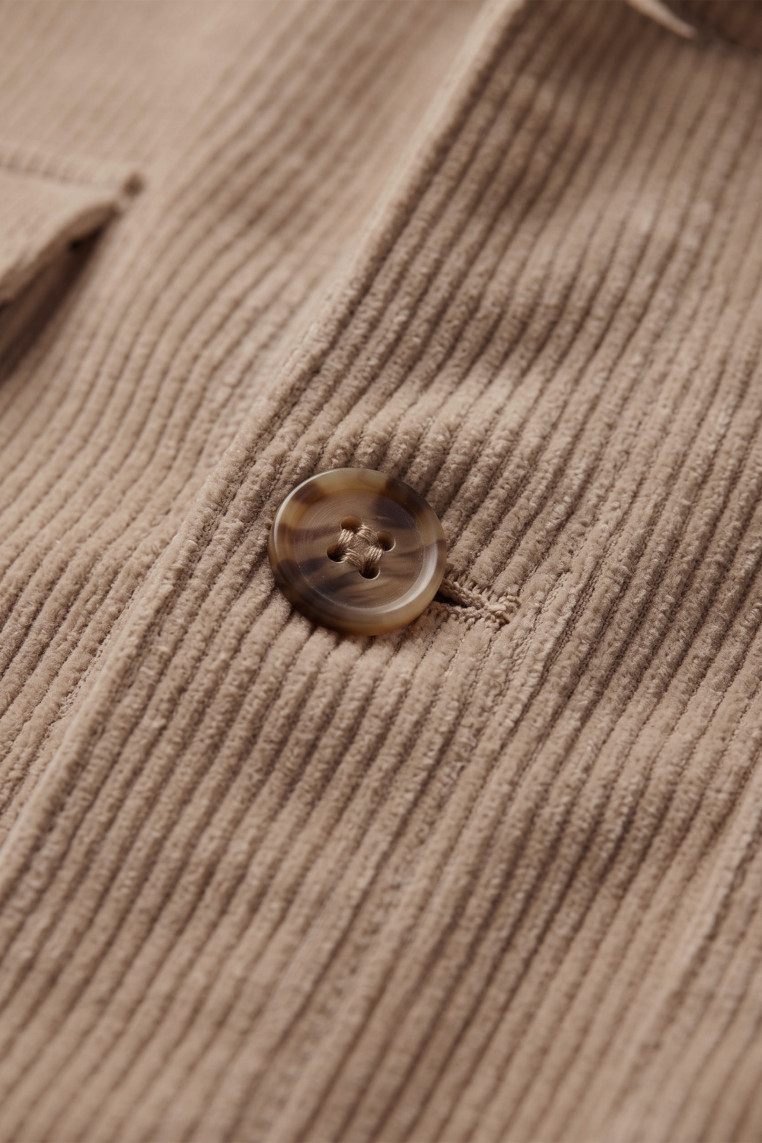DeepSEA Erkek Slim Fit Fitilli Kadife Ceket – %100 Pamuk Düğmeli Cepli Astarsız 2701104