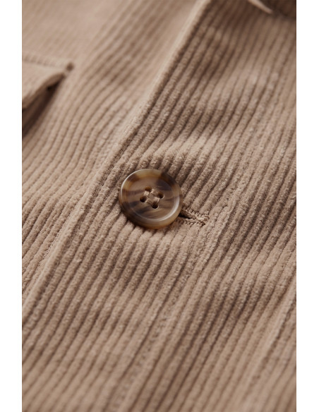 DeepSEA Erkek Slim Fit Fitilli Kadife Ceket – %100 Pamuk Düğmeli Cepli Astarsız 2701104