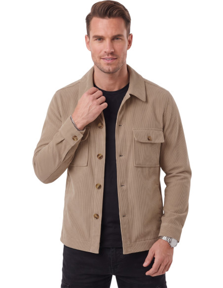 DeepSEA Erkek Slim Fit Fitilli Kadife Ceket – %100 Pamuk Düğmeli Cepli Astarsız 2701104