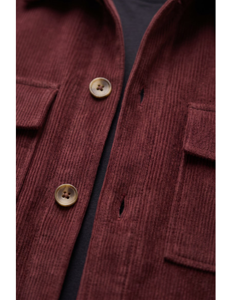 DeepSEA Erkek Slim Fit Fitilli Kadife Ceket – %100 Pamuk Düğmeli Cepli Astarsız 2701104
