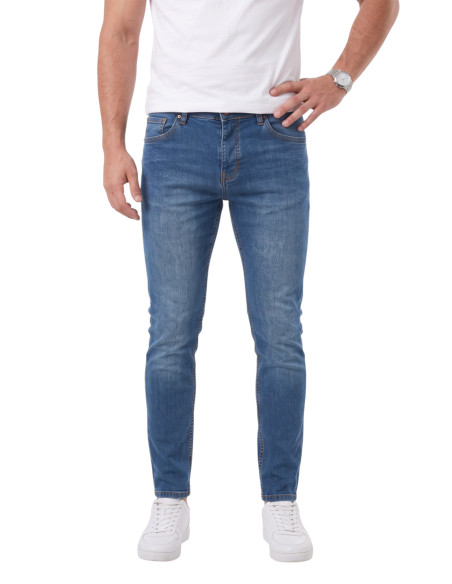 DeepSEA Erkek Slim Fit Likralı Taşlanmış Jean – Yumuşak Dokulu Esnek Dar Paça Kot Pantolon 2602093