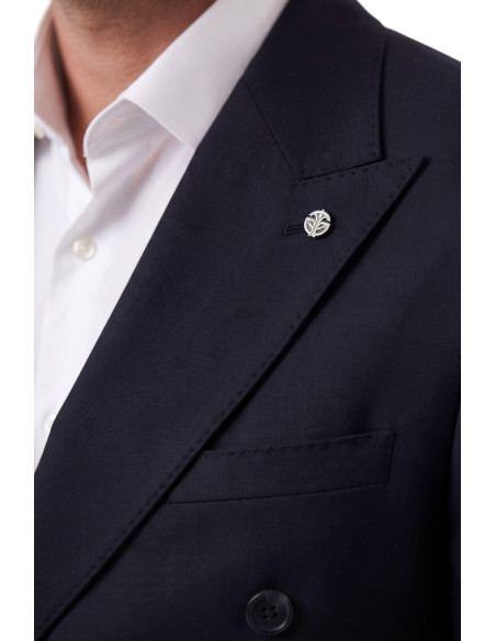 DeepSEA Erkek Slim Fit Kruvaze Takım Elbise – Likralı Spor Şık Business 2702414