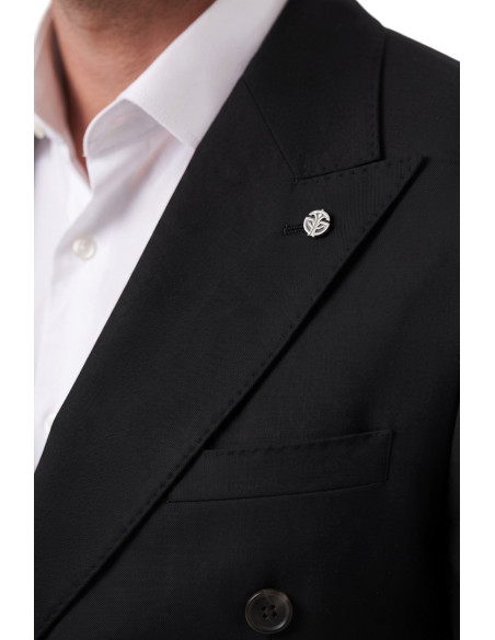 DeepSEA Erkek Slim Fit Kruvaze Takım Elbise – Likralı Spor Şık Business 2702414
