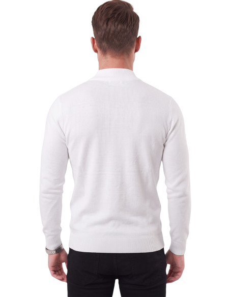 DeepSEA Slim Fit Yarım Balıkçı Yaka Likralı İnce Triko Erkek Yarım Boğazlı Kazak 2505502