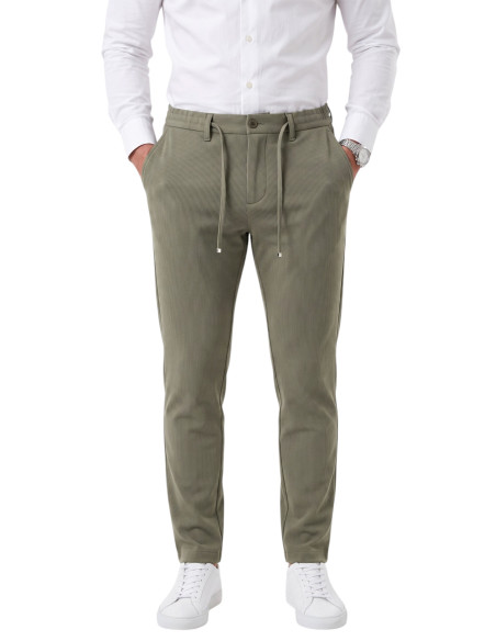 DeepSEA Erkek Slim Fit Fitilli Pantolon – İpli Esnek Bel Pamuklu Kışlık 2701300
