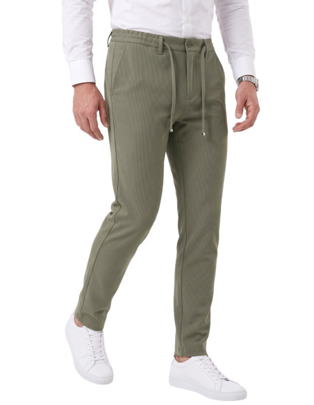 DeepSEA Erkek Slim Fit Fitilli Pantolon – İpli Esnek Bel Pamuklu Kışlık 2701300