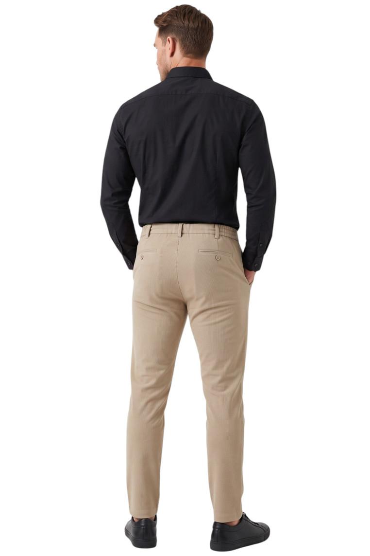 DeepSEA Erkek Slim Fit Fitilli Pantolon – İpli Esnek Bel Pamuklu Kışlık 2701300