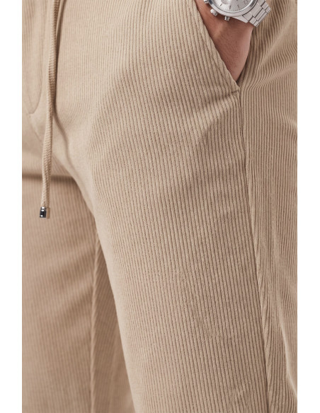 DeepSEA Erkek Slim Fit Fitilli Pantolon – İpli Esnek Bel Pamuklu Kışlık 2701300