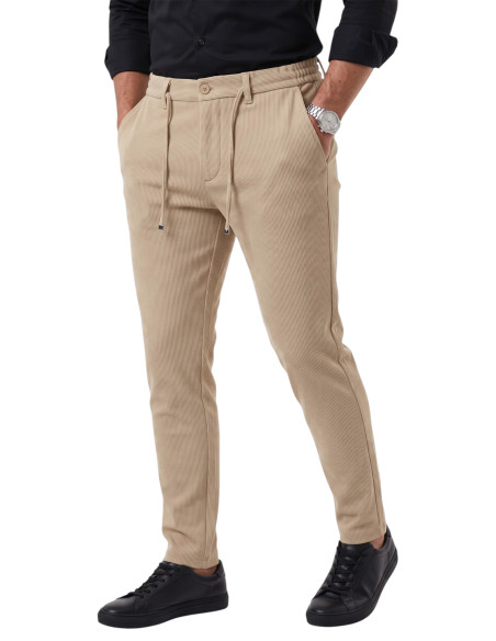 DeepSEA Erkek Slim Fit Fitilli Pantolon – İpli Esnek Bel Pamuklu Kışlık 2701300