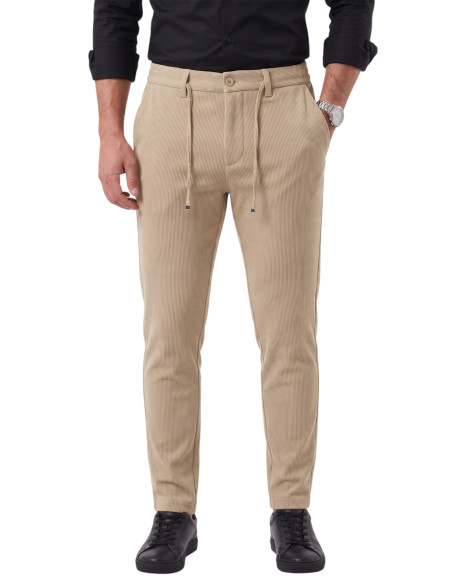 DeepSEA Erkek Slim Fit Fitilli Pantolon – İpli Esnek Bel Pamuklu Kışlık 2701300