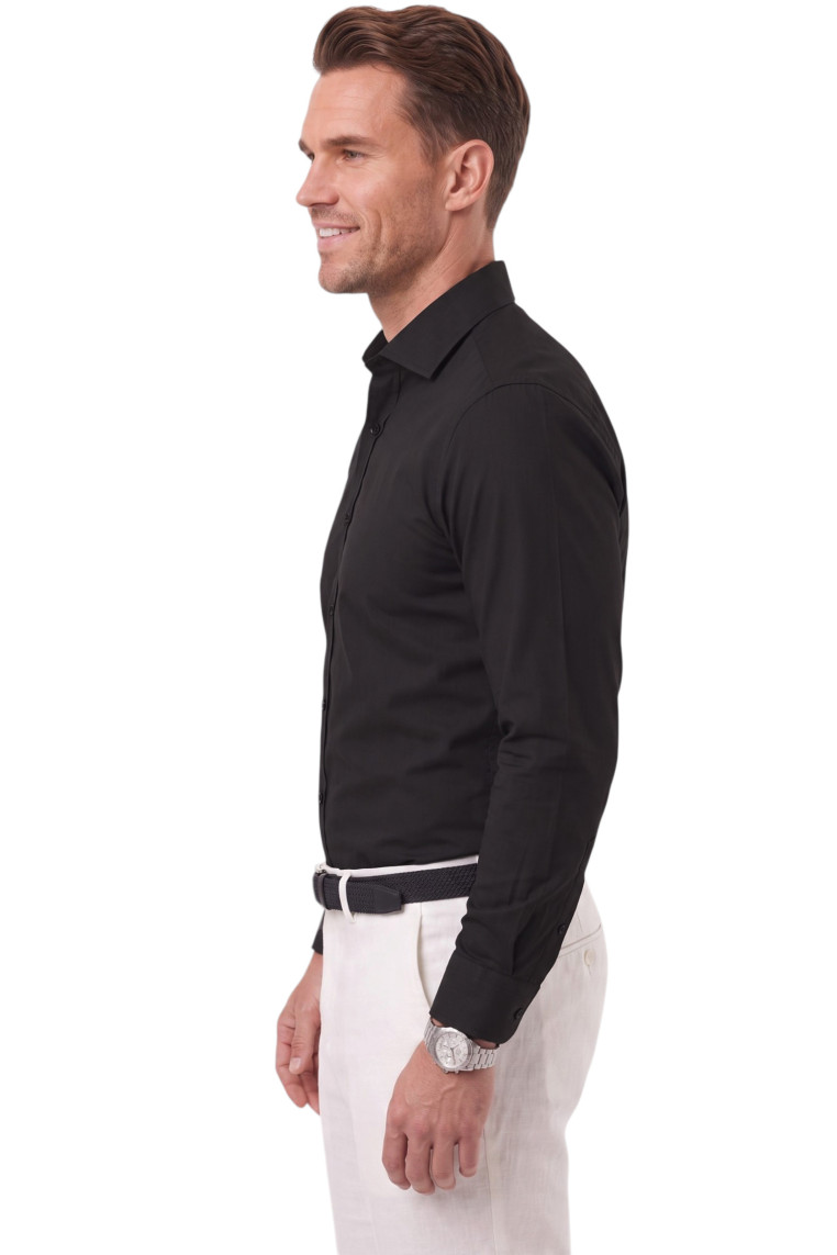 DeepSEA Erkek Slim Fit Pamuk Saten Gömlek – Kolay Ütülenebilir, Büyük Beden Seçenekli 2209615