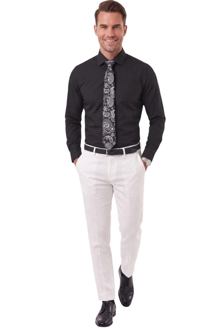 DeepSEA Erkek Slim Fit Pamuk Saten Gömlek – Kolay Ütülenebilir, Büyük Beden Seçenekli 2209615