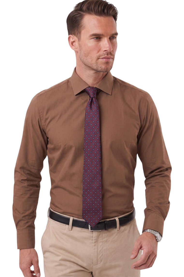 DeepSEA Erkek Slim Fit Pamuk Saten Gömlek – Kolay Ütülenebilir, Büyük Beden Seçenekli 2209615