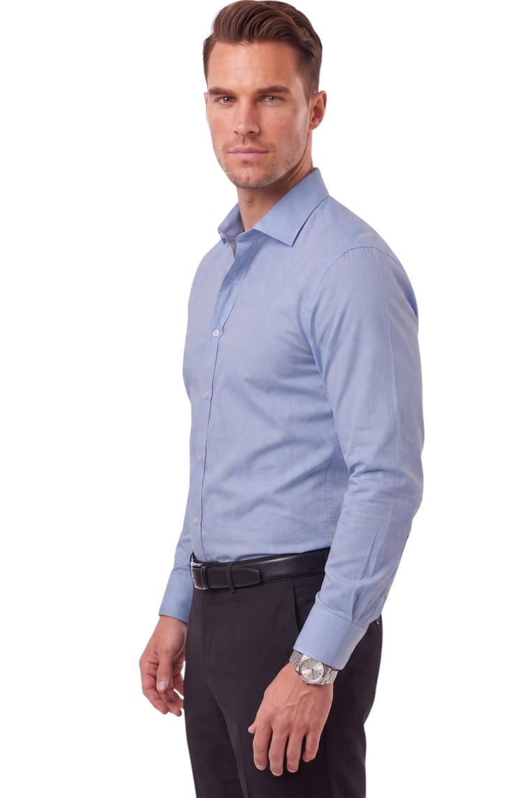 DeepSEA Erkek Slim Fit Pamuk Saten Gömlek – Kolay Ütülenebilir, Büyük Beden Seçenekli 2209615