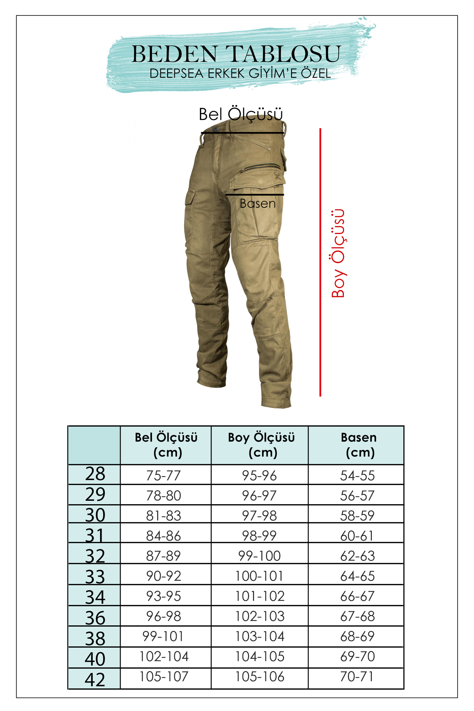 Kargo Pantolon 29-38